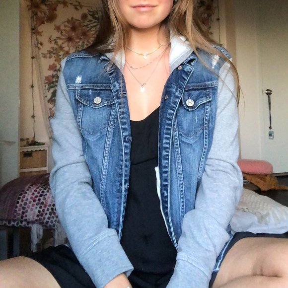 Express, Layered Denim Jacket - Picture 2 of 4